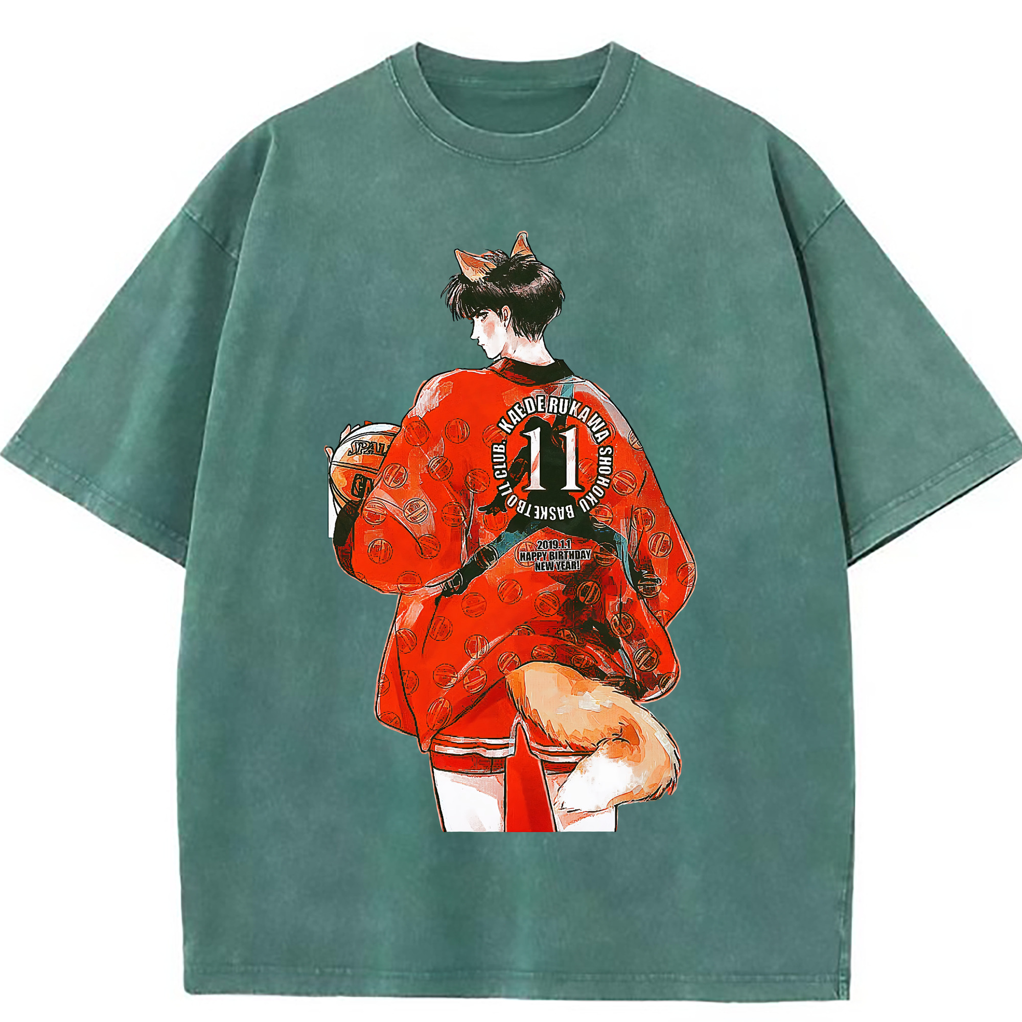 （画像用） SLAM DUNK／スラムダンク 綿100% ヴィンテージ風 半袖Tシャツ（フロントプリント）